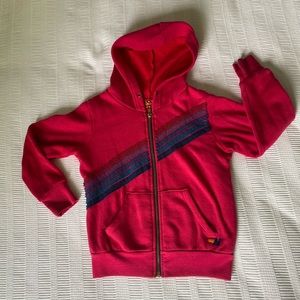 Aviator Nation disco stripe hoodie size 6